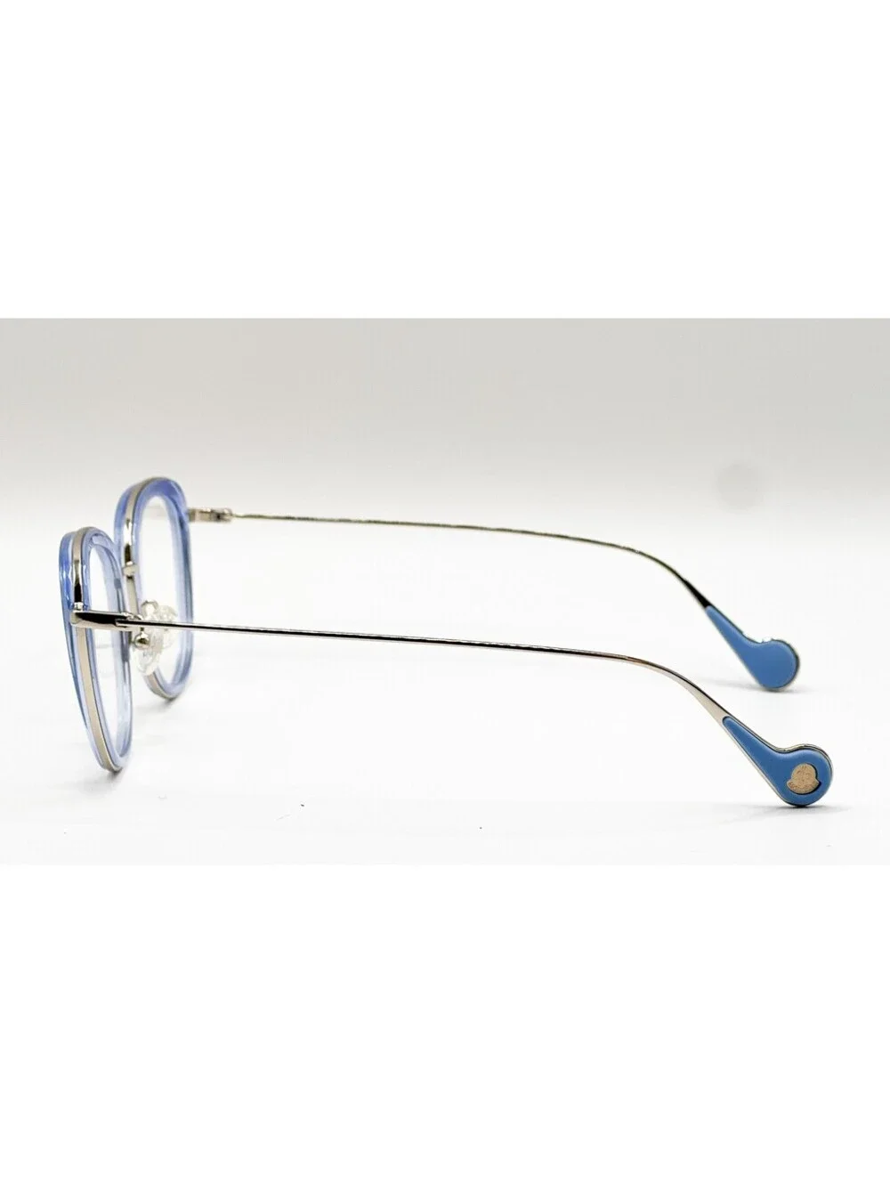 Moncler ML 5048 084 Shiny Light Blue Cat Eye Authentic Eyeglass Frames 50-20-140